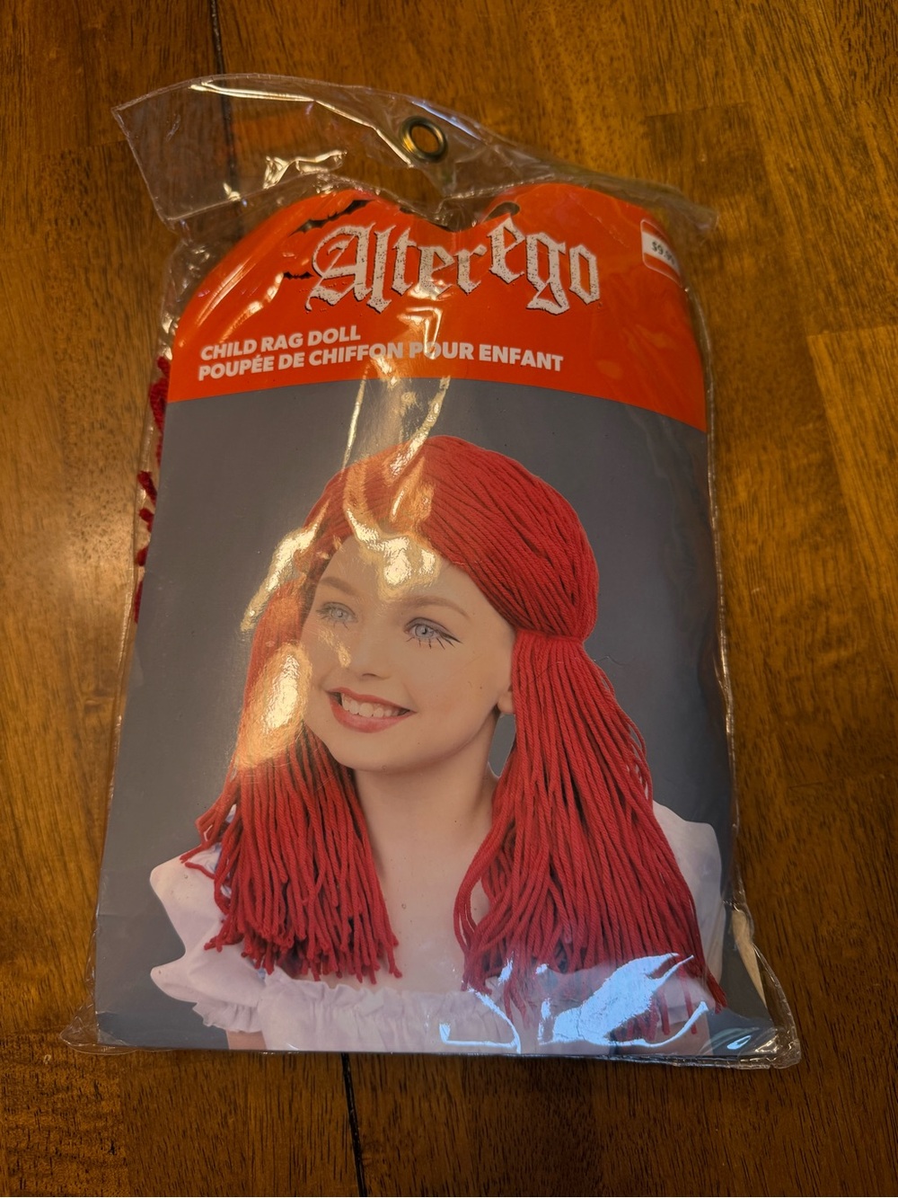 Red Rag Doll Kids Costume Wig